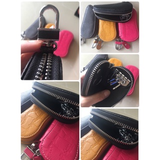 กระเป๋าหนังใส่กุญแจรีโมทรถยนต์กุญแจบ้านราคา190บาท