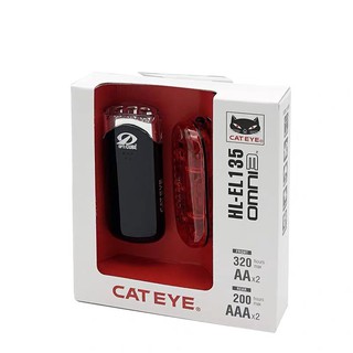 ไฟจักรยาน ไฟหน้า+ไฟท้าย  แคทอาย CATEYE KIT SET 2 ชิ้น (EL135N/LD135)