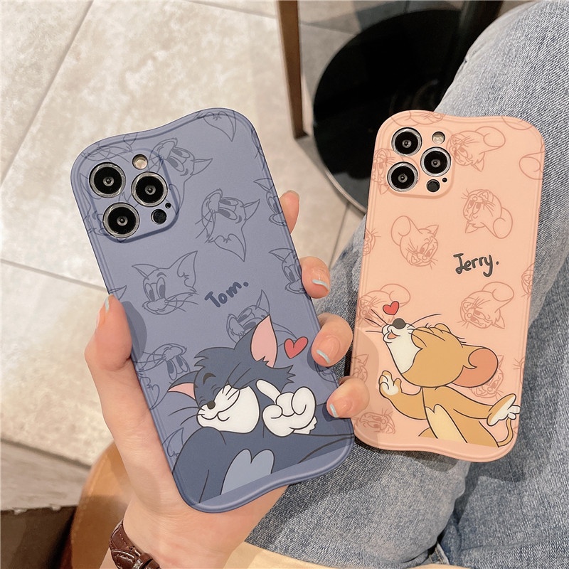 Cartoon Talking Tom Cat Jerry Mouse Couple Shell Applicableiphone12pro  maxApple11Mobile Phone ShelliphonexSiliconexsmaxN | Shopee Thailand