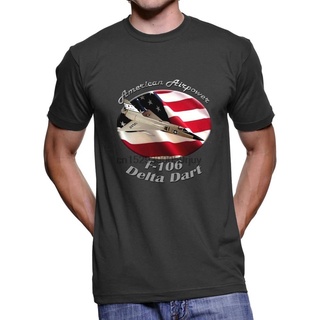 ROUND คอลูกเรือเสื้อยืด พิมพ์ลาย Delta Dart American Airpower สไตล์คลาสสิก สําหรับผู้ชาย 106-4XL