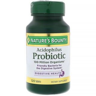 Natures Bounty, Acidophilus Probiotic, 120 Tablets