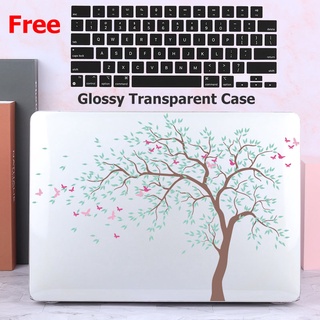 เคสแป้นพิมพ์ แบบแข็ง ผิวด้าน พิมพ์ลาย สําหรับ Macbook 2023 Air 15 Air 13 นิ้ว M1 A2337 A2338 Retina 13 Touch Bar A2251 A2289 Touch ID Free 2020 2021