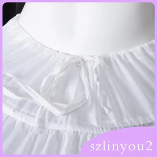 Vintage White Long 6 Hoop Petticoat Extra Full Wedding Ball Gown Crinoline
