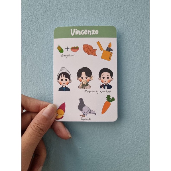 แผ่นสติ๊กเกอร์ Chibi Vincenzo น่ารัก