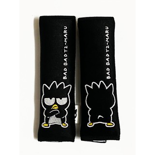 ลิขสิทธิ์แท้ แบดแบดมารุ แพ็คคู่ หุ้มเบลท์ รถยนต์ สีดำ Bad Badtz-Maru Sanrio Seat Belt Cover Shoulder Pad