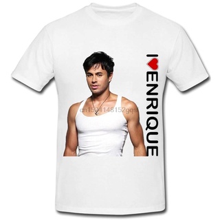 [S-5XL] Ws110 ใหม่ เสื้อยืดแขนสั้น ผ้าฝ้าย พิมพ์ลาย i heart love ENRIQUE IGLESIAS แฟชั่นคลาสสิก สําหรับผู้ชาย