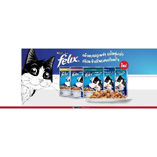 Felix ซ์ อาหารเปียกแมวโต ทุกรส 85g. กล่อง(12ซอง)