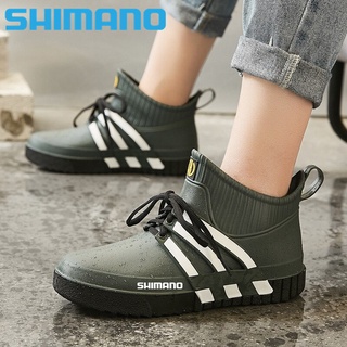 SHIMANO รองเท้าบูท กันฝน กันลื่น ที่ทนทาน เหมาะกับใส่ตกปลากลางแจ้ง แฟชั่นฤดูหนาว สําหรับผู้ชาย