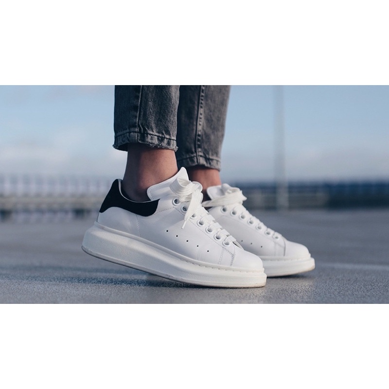 MC QUEEN BLACK HEEL SPORTS SHOES [Full Bill + Box]