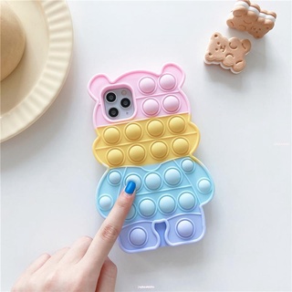 เคส-For Vivo Y20D Y12S Y12A  S1 Pro Y11 Y17 Y12 Y15 V11i V9 Y81 Y91C V5S Y55 Pop Push It Bubble Bear Phone Case