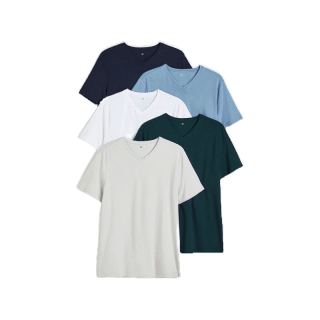 H&M Man 5-pack Slim Fit T-shirts 0945059