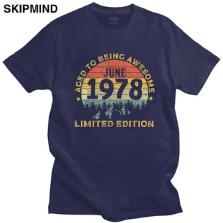 Vintage Legends Are Born In June 1978 Aged T Shirt Men Cotton Casual T-shirt Short Sleeved Awesome 42nd Birthday Gift Te