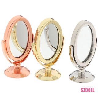 [SZDOLL6] กระจกโลหะจิ๋ว สีทอง สีเงิน สีโรสโกลด์ สําหรับตกแต่งบ้านตุ๊กตา 1/12