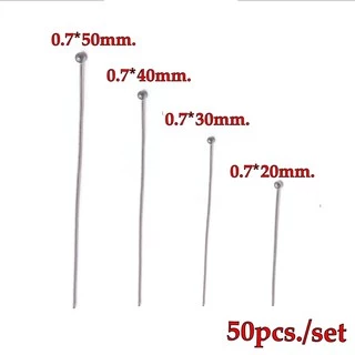 บอลพินสแตนเลสแท้ 50 ชิ้น/เซ็ต TD58