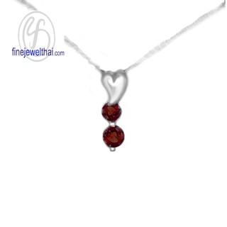 Finejewelthai-จี้-โกเมน-เงินแท้-จี้พลอย-พลอยแท้-พลอยประจำเดือนเกิด-Garnet-Silver925-Pendant-P1031gm