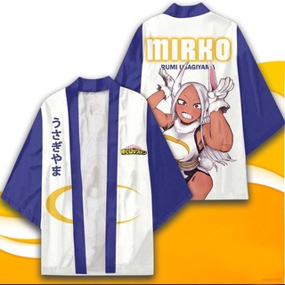 Ag เสื้อคาร์ดิแกนลําลอง พลัสไซซ์ พิมพ์ลายการ์ตูนอนิเมะ My Hero Academia Kimono Haori MIRKO สําหรับผู้ชาย และผู้หญิง