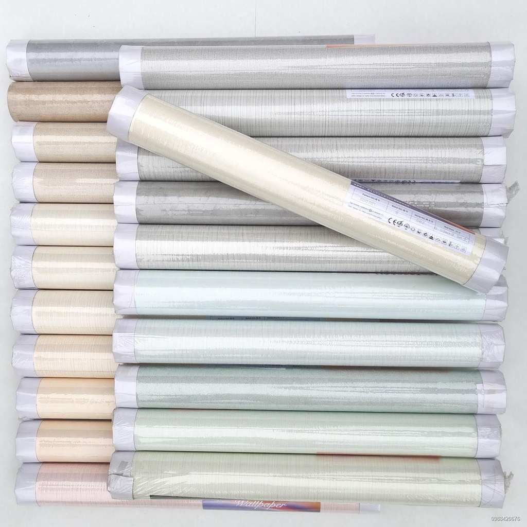 ℗Nonselfadhesive พิเศษ สีพื้นธรรมดา ห้องนั่งเล่น ห้องนอน วอลล์เปเปอร์