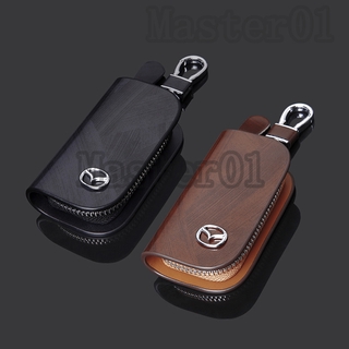 Leather Key Case Pouch for Mazda 3 CX5 6 Atenza Axela Car Key Cover Shell Key Holder Key Fob Protector Keychain Bag Decoration