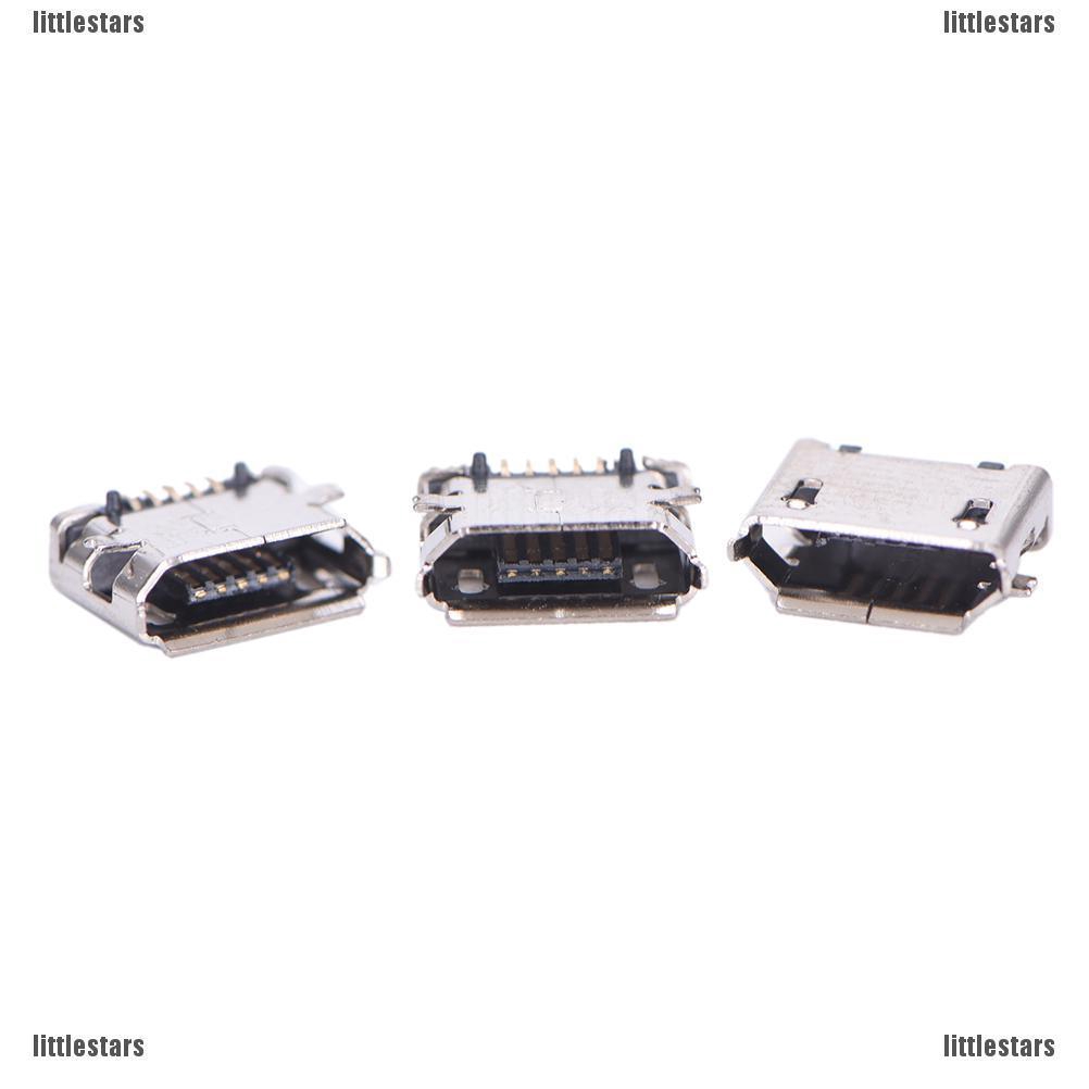 {LUV} 10pcs Micro USB 5pin B Type Female Connector For Connector 5 Pin ...