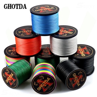 ตกปลา ghotda 8เส้นถักเปียสายการประมง500/300/100เมตร0.8 #-12.0 # M ultifilament PE น้ำเค็มปลาที่แข็งแกร่งลวด0.