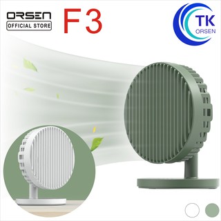 ORSEN by Eloop F3 พัดลมพกพา ใช้นาน 20 ชม.ชาร์จแบตได้ USB Rechargeable Portable FAN แรง 3 ระดับ ของแท้