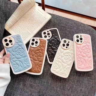 ✨ส่งเชือกเส้นเล็ก✨เคสไอโฟน14 Pro Max 13 12 11 เคส for iPhone 14พลัส หนังแบรนด์ใหญ่ ดอกไม้ พกง่ายๆ การป้องกันการตก Case