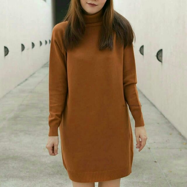 thepencil เดรสไหมพรม Turtleneck knit dress