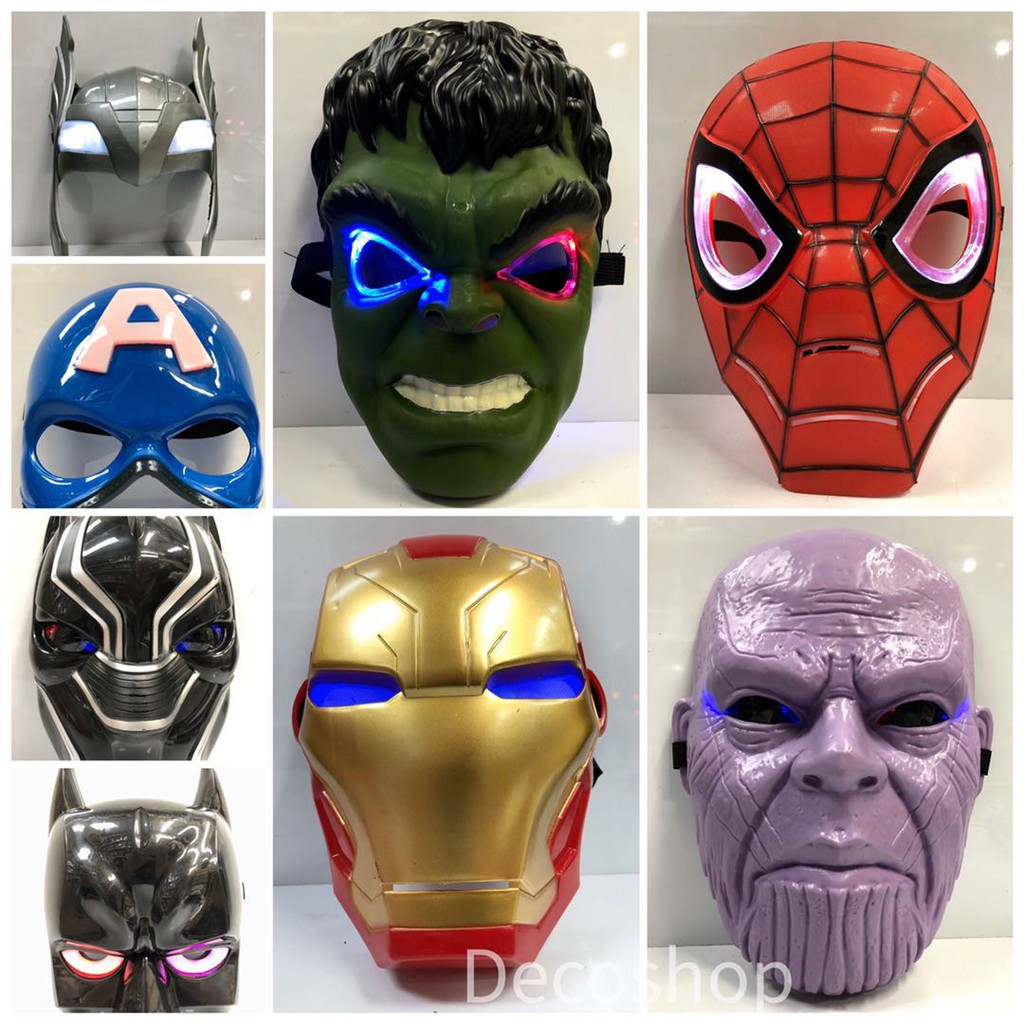 ของเล่น ฮีโร่อเวนเจอร์ หน้ากาก มีไฟ Mask Avengers hero