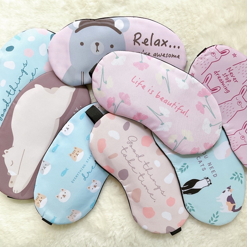 ผ้าปิดตาเจล Moshimoshi แผ่นปิดตา ลายน่ารัก สินค้าพร้อมส่ง