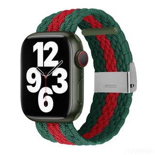 พร้อมส่ง คลิปไนล่อนถัก สีรุ้ง สําหรับ Apple Watch 765se