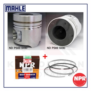 MAHLE ลูกสูบ+แหวน NPR สำหรับ NISSAN TRUCK รุ่นเครื่อง PF6-TB (หลุม 67)