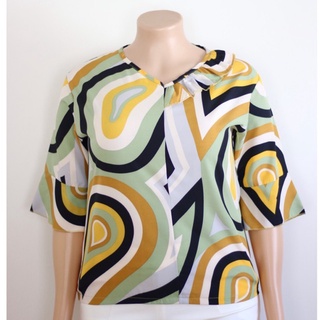 เสื้อสาวอวบ คอวีระบาย