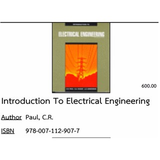 Introduction to Electrical Engineering 9780071129077