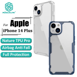 Nillkin Nature Pro เคส สําหรับ iPhone 14 Plus เคสโทรศัพท์ บางพิเศษ หรูหรา นิ่ม TPU ใส ถุงลมนิรภัย กันกระแทก ฝาหลัง