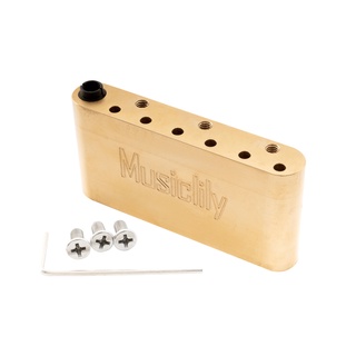 Musiclily บล็อกลูกคอทองเหลือง 52.5 มม. (2-1/16 นิ้ว) สําหรับกีตาร์ไฟฟ้า Wilkinson M Series Bridge