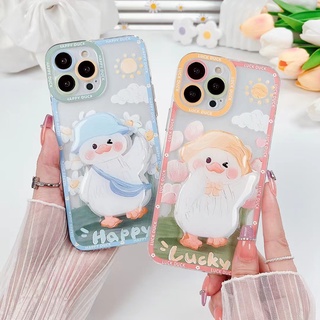 เคสโทรศัพท์มือถือ ลายการ์ตูนเป็ดตานางฟ้าน่ารัก พร้อมขาตั้ง สําหรับ OPPO Reno2 Reno2 F Reno3 Reno4 4G Reno4 Z 5g Reno5 Reno5 PRO reno6 5g reno6z 5g reno6 PRO Reno 7 Reno7 PRO Reno 7z 5g