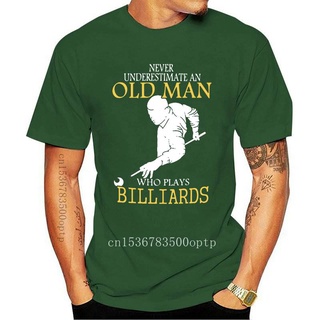 คอตต้อนคอกลมขายดี เสื้อยืดคอกลม แขนสั้น พิมพ์ลาย Never Underestimate An Old Man Who Plays Billiards s HHcfin80KEnfhh68 ส