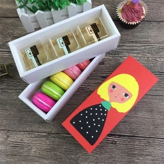 A039 พร้อมส่ง!(แพค10กล่อง) กล่องลิ้นชักลายผู้หญิงน่ารักมากก ใส่ขนม คุกกี้ มาการอง ขนมเปี๊ยะ มีหลายสีหลายแบบให้เลือกค่า
