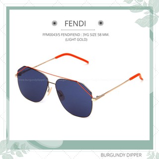 แว่นกันแดด FENDI  รุ่น FFM0043/S FENDIFIEND : 3YG SIZE 58 MM. (LIGHT GOLD)