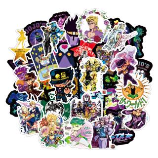 สติ๊กเกอร์ pvc ตกแต่งผนังรูปการ์ตูน jojo  s bizarre adventure กันน้ํา 50 ชิ้น