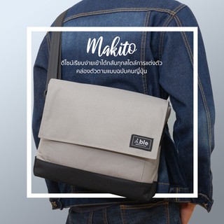 Able รุ่น Makito : Light Gray กระเป๋าสะพายข้าง