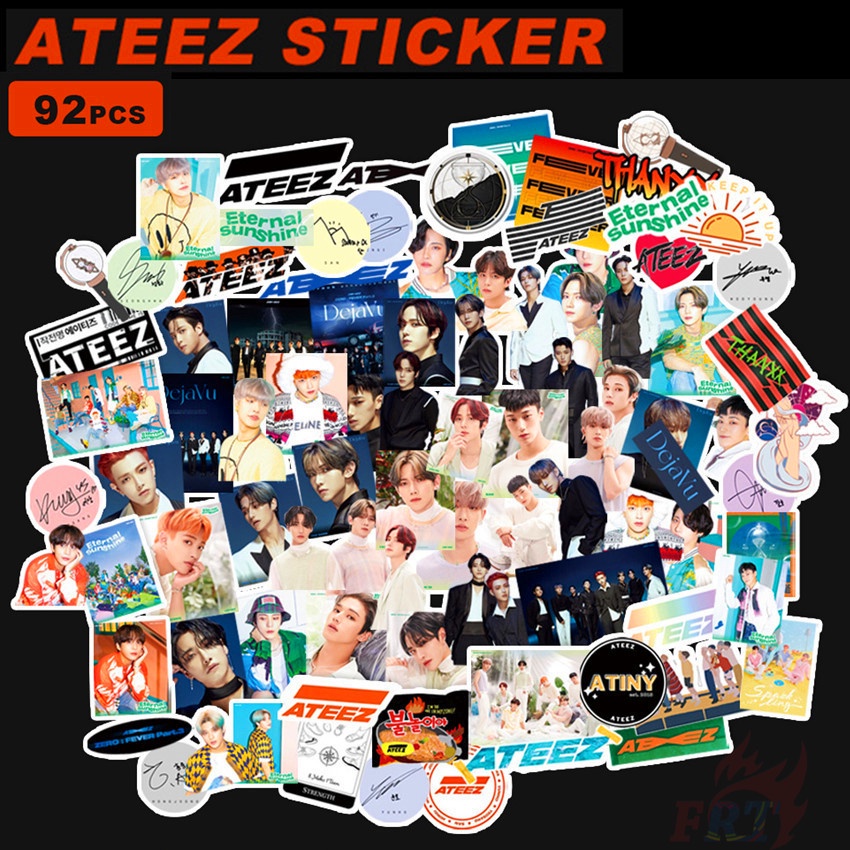 92Pcs/Set ATEEZ . Eternal Sunshine Stickers Fashion DIY Doodle Decals Stickers