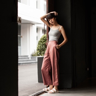 Blush high-waist pants