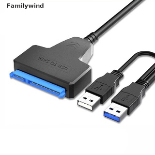 Familywind&gt; อะแดปเตอร์สายเคเบิล SATA เป็น USB 3.0 2.0 UP เป็น 6 Gbps 7+15/22 pin สําหรับฮาร์ดไดรฟ์ภายนอก SSD HDD SATA III SATA 3 2.5 นิ้ว