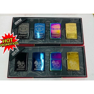 ไฟแช็คน้ำมันสไตล์ซิปโป้ Zippo ลายสวยเป็นที่นิยม น่าสะสม น่าใช้งาน เซ็ตละ 4 ชิ้น/กล่อง