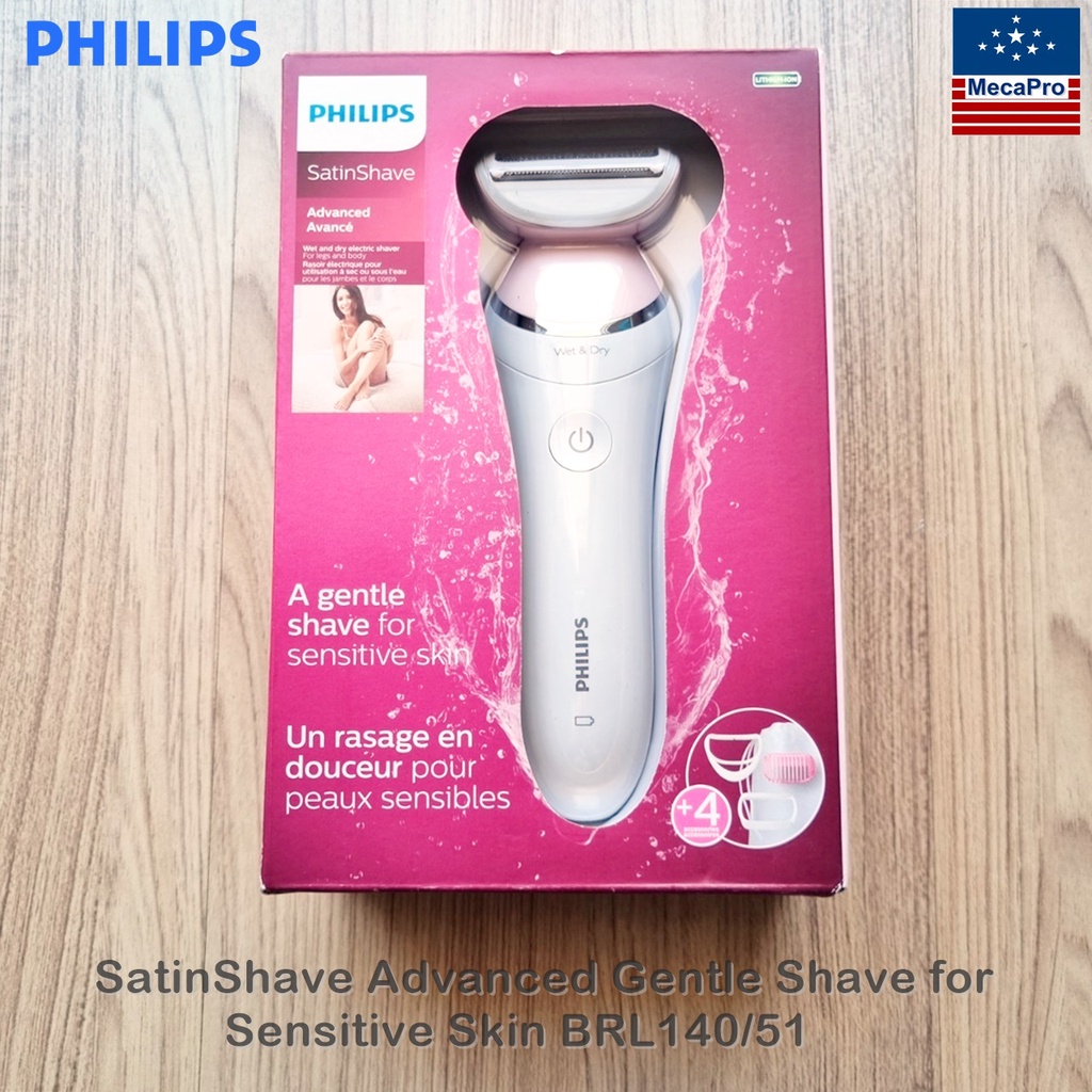 Philips® SatinShave Advanced Gentle Shave for Sensitive Skin BRL140/51 ฟิลิปส์ เครื่องโกนขนไฟฟ้า สำหรับผู้หญิง