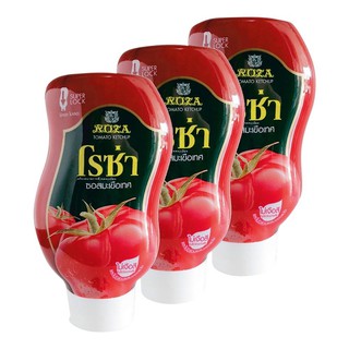 ROZA Tomato sauce 500 g X 3 โรซ่า ซอสมะเขือเทศ ขวดบีบ 500 กรัม x 3 ขวด