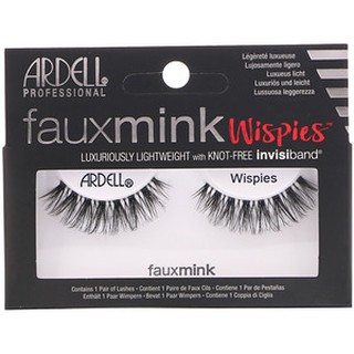 ของแท้! Ardell ขนตาสายฝอ - Faux Mink Wispies อาเดล ฟอค มิ้ง วิสพีส์ แลช - 1 คู่