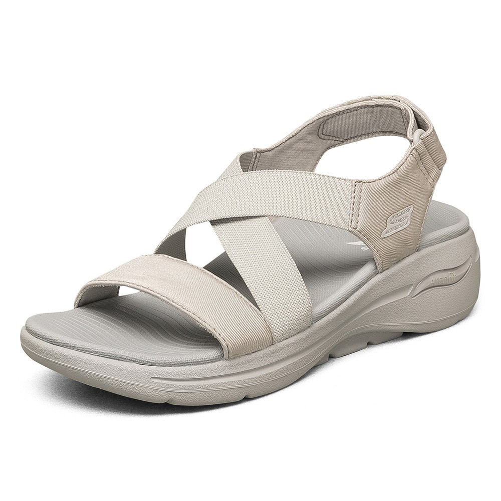 Skechers สเก็ตเชอร์ส รองเท้าแตะ ผู้หญิง GOwalk Arch Fit On-The-Go Sandals Shoes - 140226-GRY