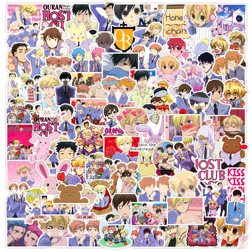 100Pcs/Set ❉ Ouran High School Host Club Series A Stickers ❉ Anime Cartoon Fujioka Haruhi DIY Fashion Waterproof Doodle Decals Stickers